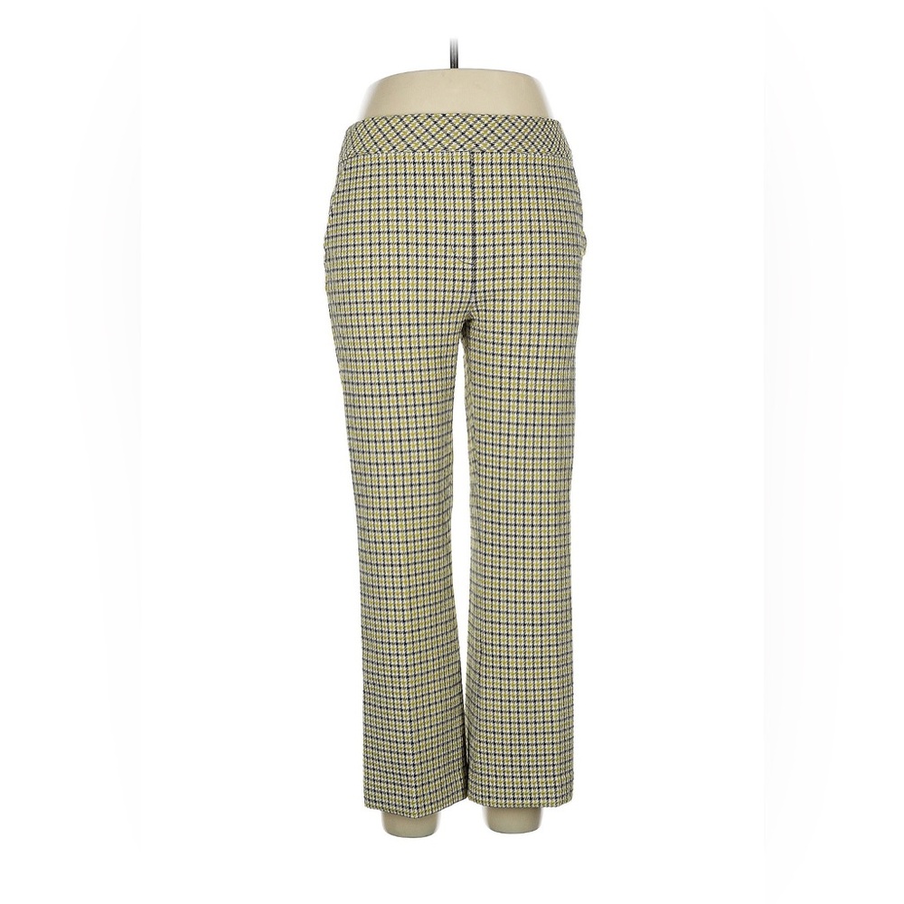 SPANX Women's Yellow Houndstooth Dress Pants; XL;